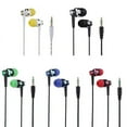 thumbnail image 1 of Corded Earbuds Tangle-Free Braided Cable Wire Extra Bass Silicone Tips 5-Colors, 1 of 12