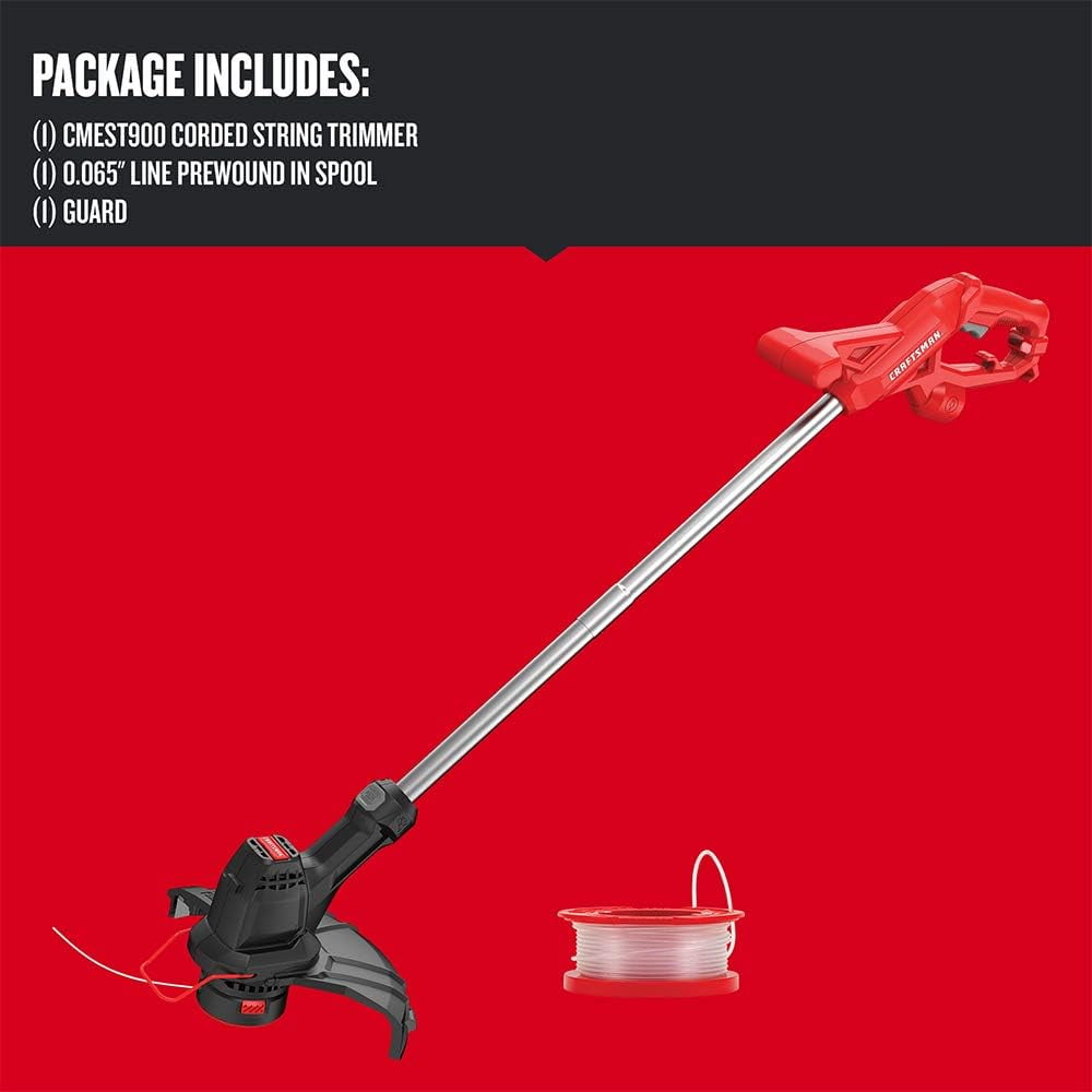 Corded Electric String Trimmer Edger with 12-Inch Cutting Width for Lawn Care