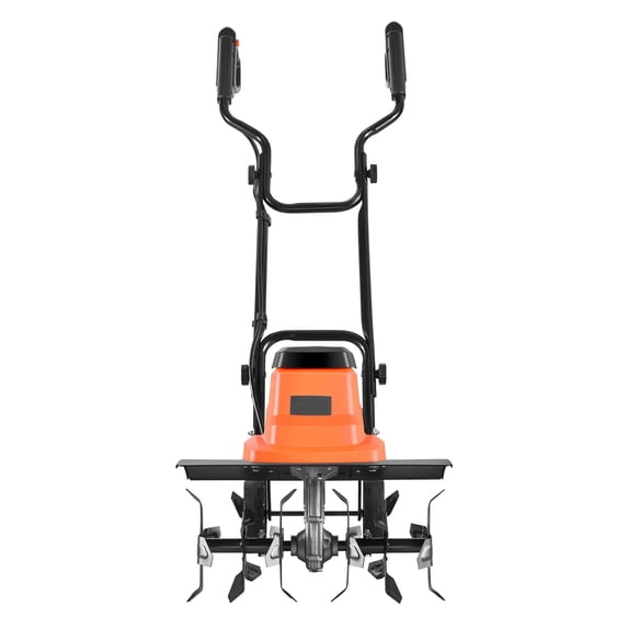 Corded Electric Tiller, 18 Inch Tilling Width Garden Rototiller, 13.5-Amp Motor Heavy-Duty Tilling Machine, Cultivator with Steel Tines and Foldable Handle, for Lawn, Yard, and Gardening Care