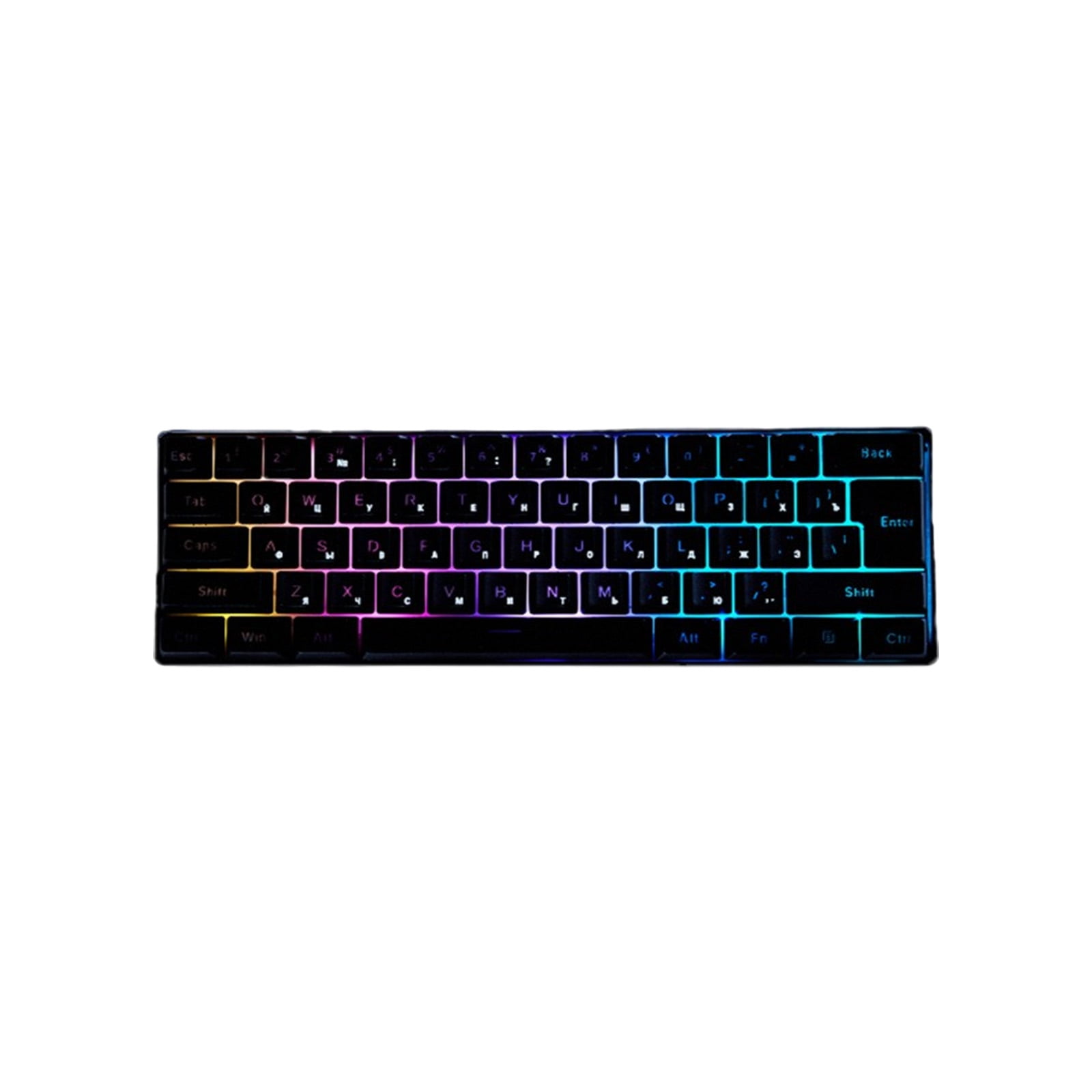 Corded Gaming Keyboard for LED Backlit Keycap Mechanical Keyboards 61 Keys Desktop Computer Keyboard