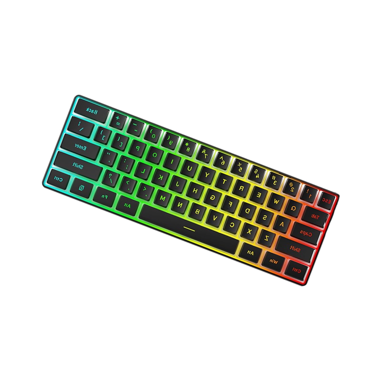 Corded Gaming Keyboard for LED Backlit Keycap Mechanical Keyboards 61 Keys Desktop Computer Keyboard