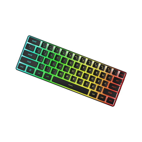 Corded Gaming Keyboard for LED Backlit Keycap Mechanical Keyboards 61 Keys Desktop Computer Keyboard
