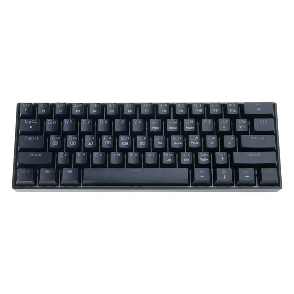 Corded Gaming Keyboard for PC Gamers LED Backlit Mechanical Keyboard 61 Key Desktop Computer Keyboard for Gaming