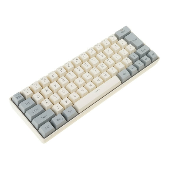 Corded Gaming Keyboard for PC Gamers LED Backlits Mechanical Keyboard 63 Key Desktop Computer Keyboard for Gaming