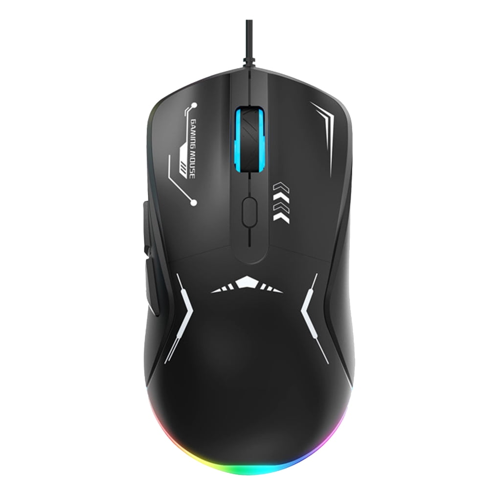 Corded Gaming Mouse LED Backlit Ergonomic Gamer Mouse 3200DPI ...