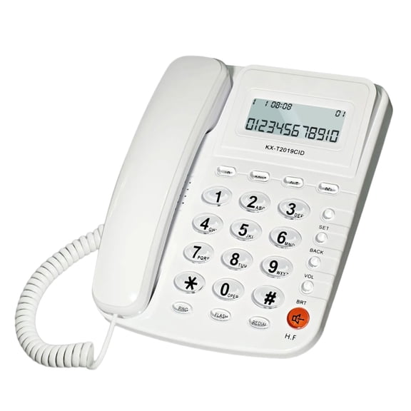 Corded Landline Phone Big Button Landline Phone Call Display Fixed Telephone for Home Hotel Bathroom Guest Room