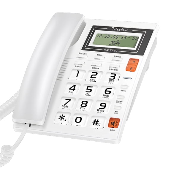 Corded Landline Phone Large Button Telephone LCD Display for ElderlyTelephone