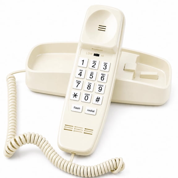 Corded Landline Phone with Loud Ringer Wall Mountable House Phone