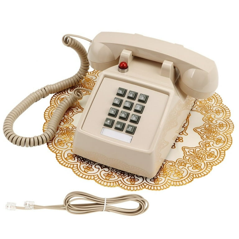 WICHEMI Vintage Phone Retro Rotary Dial Phone Landline Telephone Old  Fashion Antique Phone Old School Telephones for Home Office Cafe Bar Star  Hotel