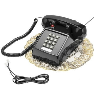 Sangyn Retro Landline Telephone, Vintage Corded Desk Phone, Ringer  Adjustable Old Fashioned Landline Phones for Home House, Black