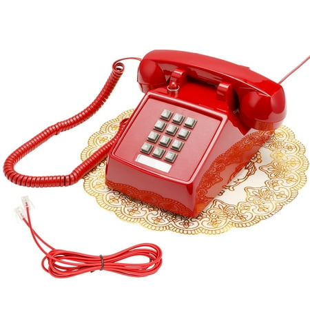 Corded Landline Telephone with Adjustable Volume & Ringtone, Clear Sound Vintage Phone, Old Fashioned Desk Senior Telephone Decor for Home Office Hotel