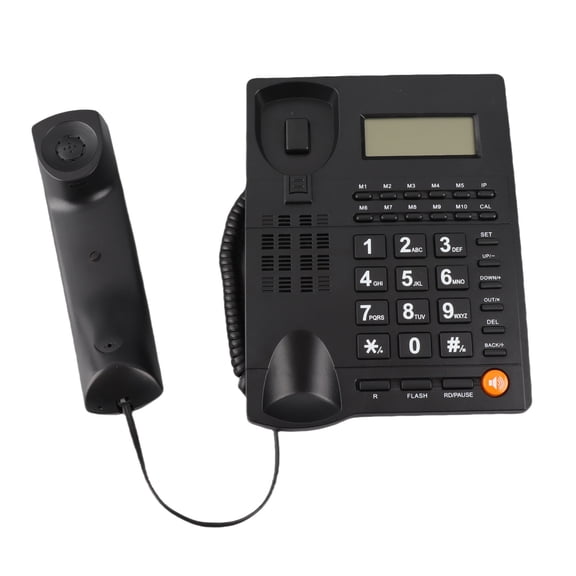 Corded Landline Telephone with Caller ID Dual System Battery Free Adjustable Brightness Clear Desktop Phone, 8.66 x 8.27 in