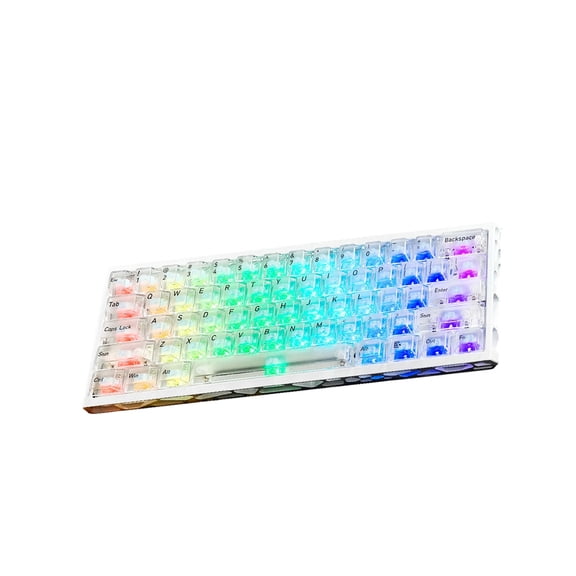 Corded Mechanical Keyboard Aluminum Hollow Frame Switches Customizable Color Lighting High Responsiveness Gaming