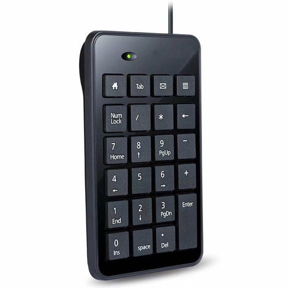 Corded Number Pad Numeric Keypad 23 Keys USB Numpad Portable Financial Accounting Keyboard for Laptop/Computer/Notebook