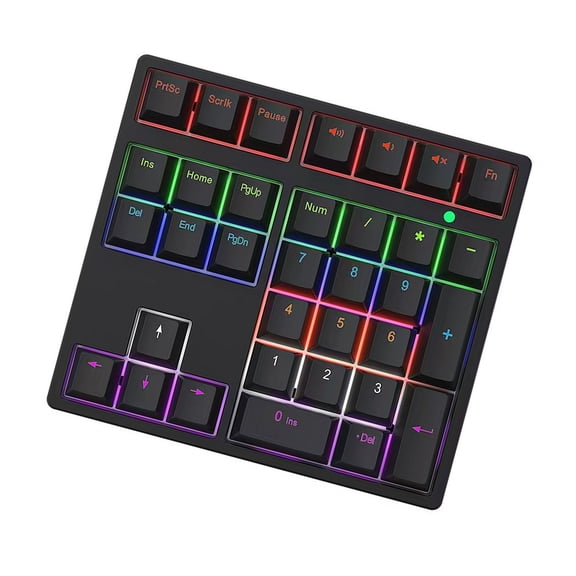 Corded Number Pad Numeric Keypad 34 Keys USB Numpad Portable Financial Accounting Keyboard for Laptop/Computer/Notebook