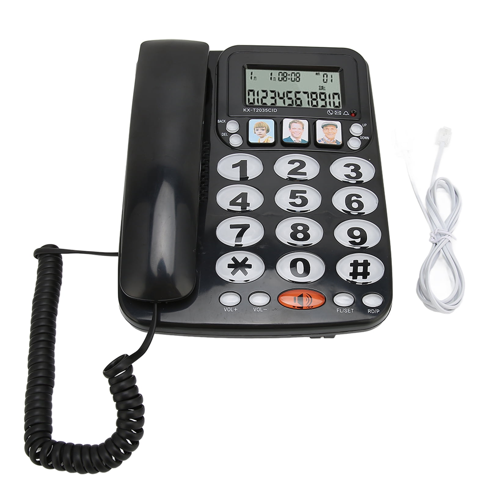 Corded Phone Caller ID Adjustable Ringtone Shortcuts Memory Wired