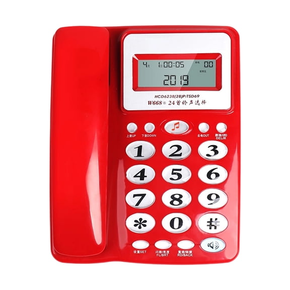 Corded Phone Landline Phone Landline Telephone with Call Display for Office Hotel Home Bathroom