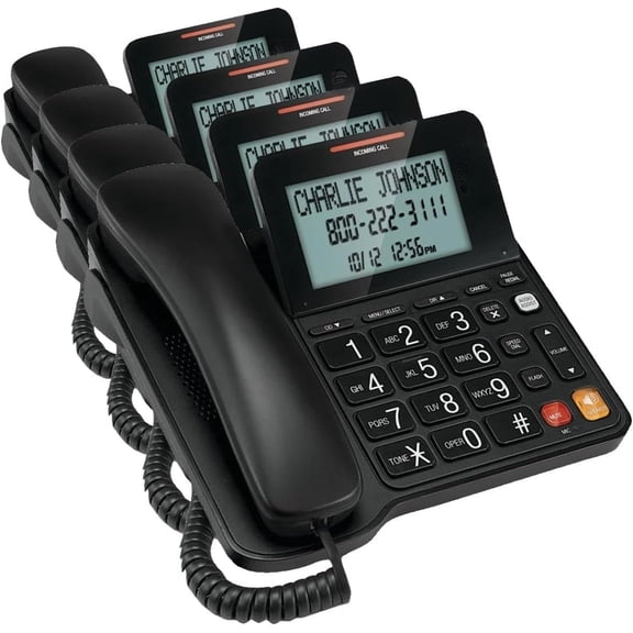 Corded Phone with Digital Answering System, Caller ID, Large Tilt Display