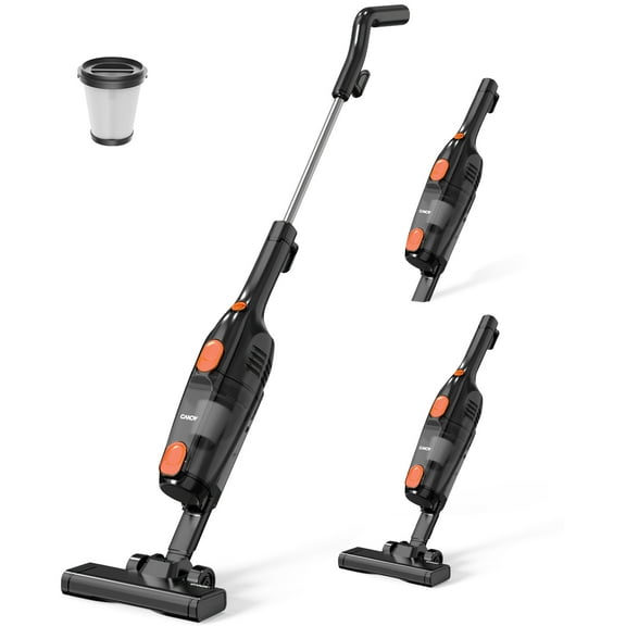 Corded Stick Vacuum Cleaner, Powerful Suction Handheld Vacuum with One-Click Dust Disposal, 3-in-1 Use for Hard Floor, Ceramic Tile, 0.8 Liters Capacity, Easy Clean