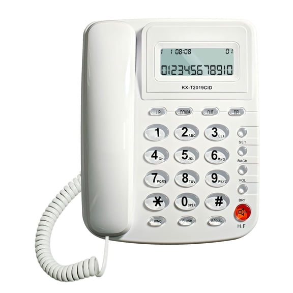 Corded Telephone Basic Landline Phone for Seniors Analog Home Phone with Call Display Small Desk Guest Room Telephone