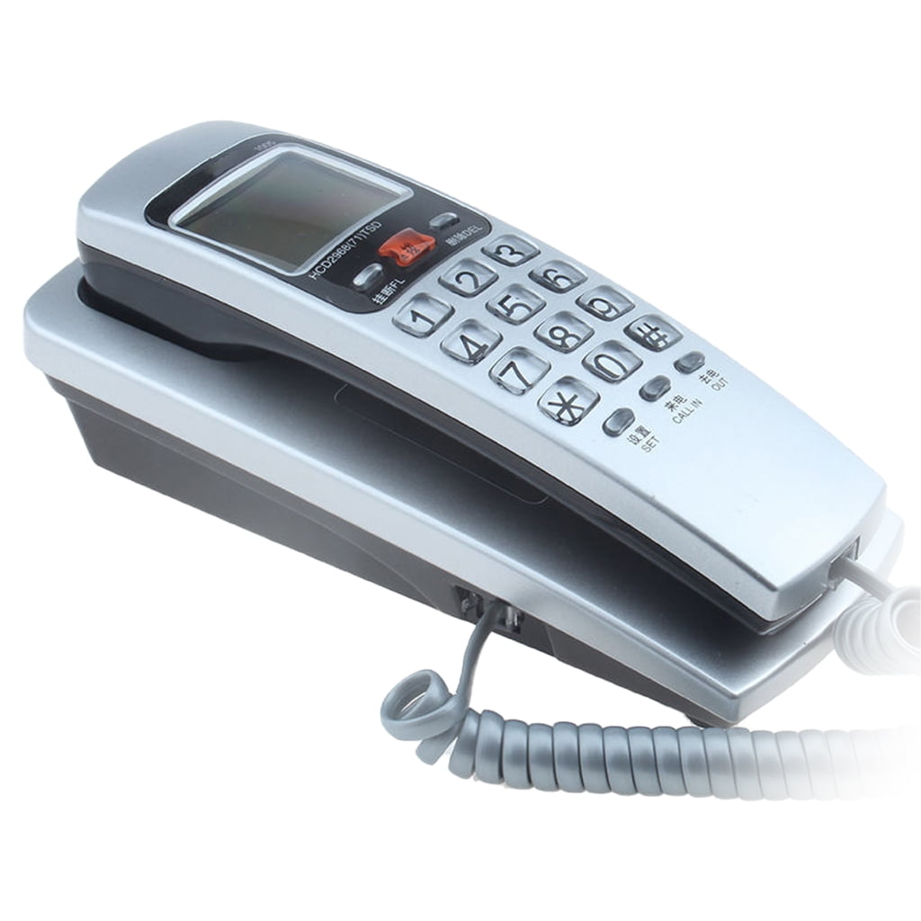 Corded Telephone Desk and Wall Mount with Caller Display Last Number
