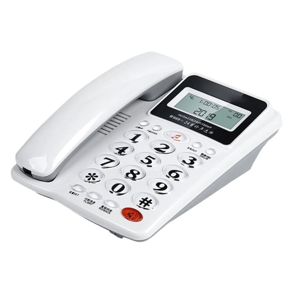 Corded Telephone Desktop House Phone Seniors Caller Big Button Integrated