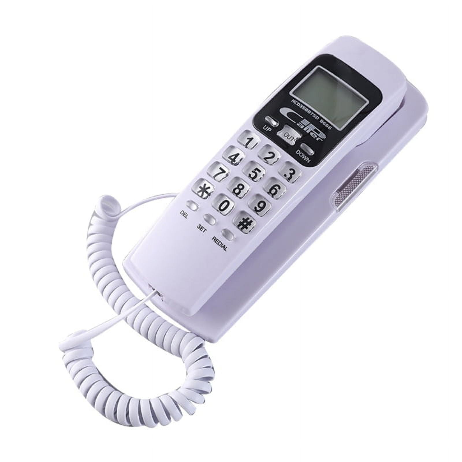 Corded Telephone with LCD Display Redial Fixed Landline