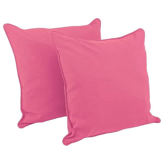 Corded Twill Floor Pillows (Set of 2), 25", Berry Berry