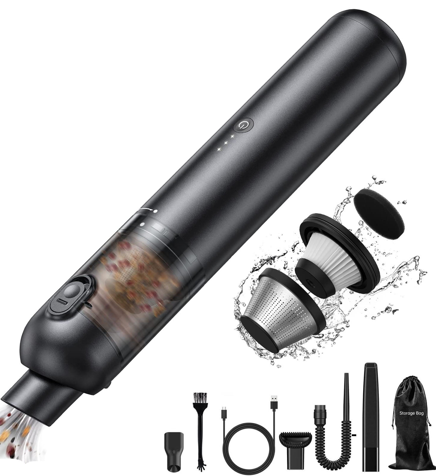 Moosoo Cordless Handheld Vacuum Cleaner With Air Blower, 16KPa Powerful Suction, Portable Car