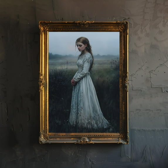 Cordelia Dark Academia Cottagecore Art Print Moody Literary Wall Art Vintage Portrait Poster for Living Room Bedroom or Gallery Wall Poetic