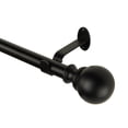 thumbnail image 1 of Elrene Home Fashions Cordelia Single Curtain Rod with Globe Ball Finial, Antique Black, 48" x 86", 1 of 9