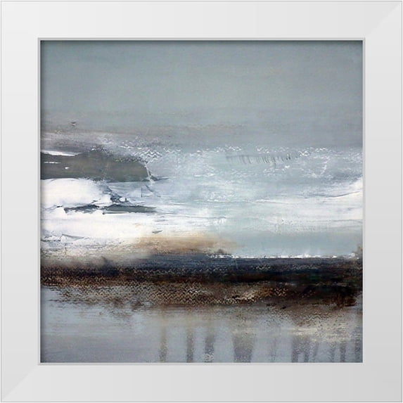 Cordes, Susan 12x12 White Modern Wood Framed Museum Art Print Titled - Winter Shore