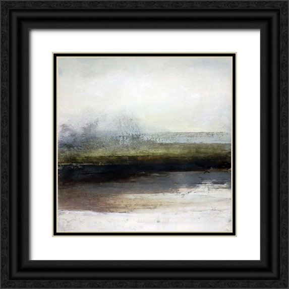 Cordes, Susan 20x20 Black Ornate Wood Framed with Double Matting Museum Art Print Titled - Riverbank