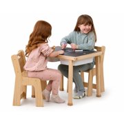Avenlur Cordia Kids Table and Chair Set - Montessori-Inspired Kids Workbench - with Two Chairs, Two Collapsible Bucket Inserts, and Chalkboard - Baby Activity Table