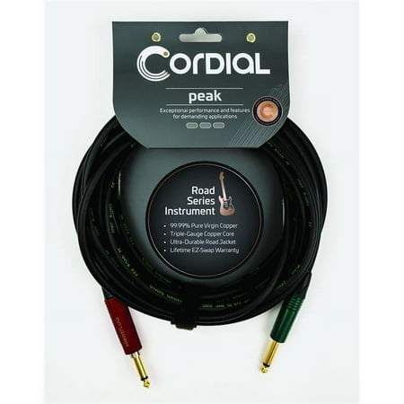 Cordial 30' Instrument Cable - 1/4 Straight End to End - Black - CRI9PP-SILENT