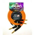 thumbnail image 1 of Cordial Cables 3719581 0.25 in. TS Choice Stereo Premium DJ Dual & Mono Black Light - Ceon Series - 2 ft. Cable, Neon Orange, 1 of 2