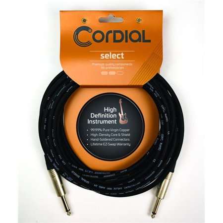 Cordial High-Copper 1/4 Straight to 1/4 Instrument Cable w/ Road Wrap - CRI6PP