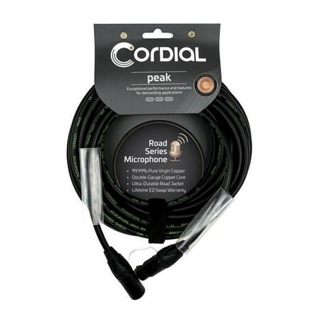 Cordial - Premium High-Copper Microphone Cable with Road Wrap - Black