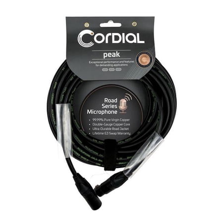 Cordial Cables 3719649 65 ft. Premium High-Copper Microphone Cable with Road Wrap