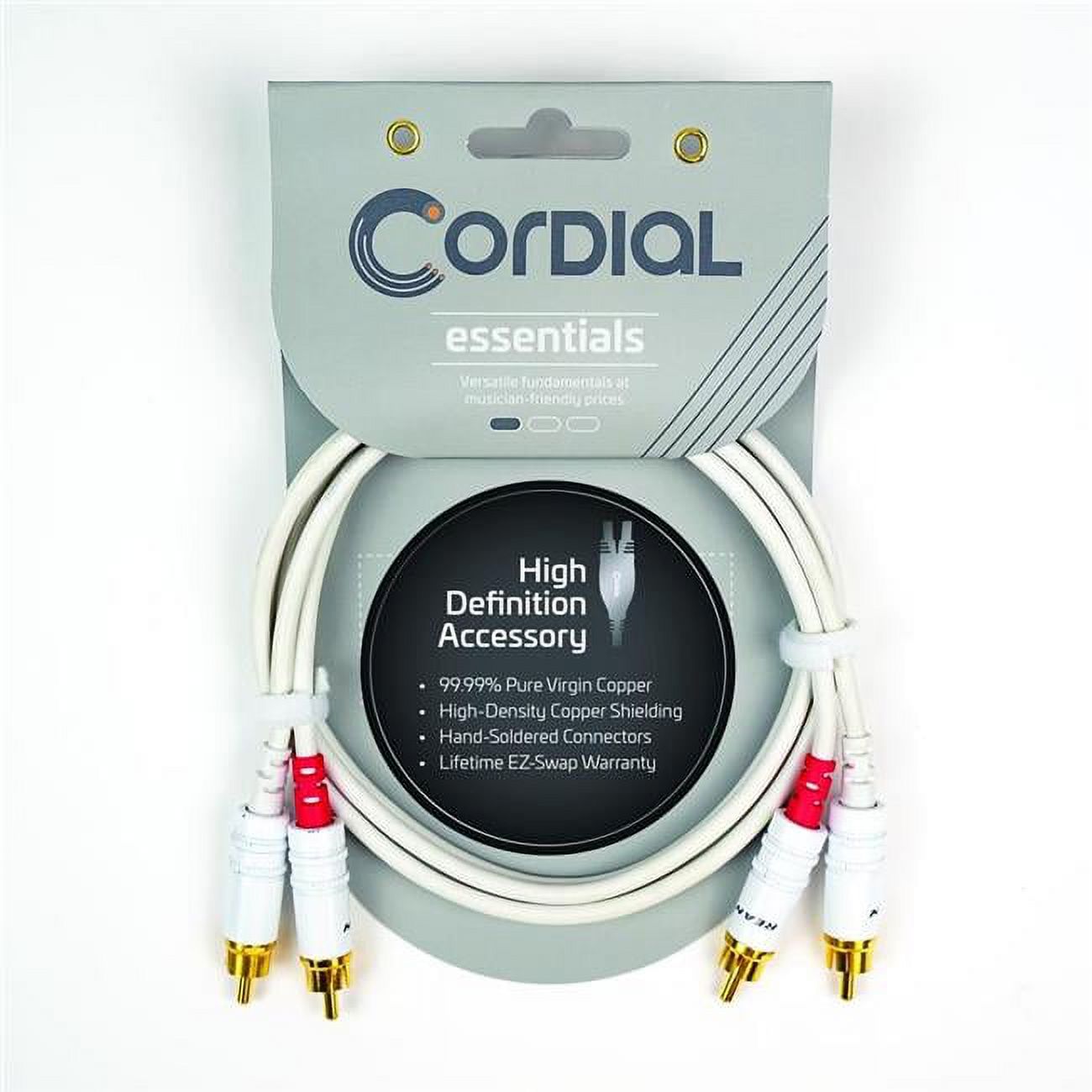Cordial Essentials Series 3719786 Two RCA to Two RCA Plugs Unbalanced ...