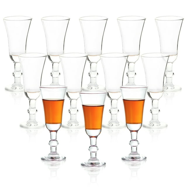 Cordial Glasses Shot Glasses with Stem,Limoncello Glasses | Port glasses 1.0 oz (Set of 12)