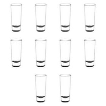 Cordial Shooter Shot Glasses 2 oz. Set of 10, Bulk Pack - Great for Birthdays, Parties, Indoor & Outdoor Events - Black