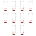 thumbnail image 1 of Cordial Shooter Shot Glasses 2 oz. Set of 10, Bulk Pack - Great for Birthdays, Parties, Indoor & Outdoor Events - Red, 1 of 5