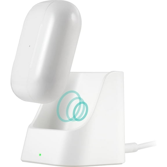 Cordinate Wireless Charging Station Compatible with AirPods and AirPods Pro, 5W Qi Charger, Status Indicator Light, Great for Home or Office, 4ft. USB-A to USB-C Cable, White, 58616