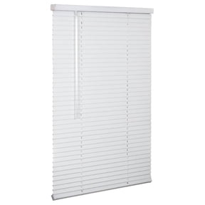 Cordless 1" Aluminum Mini Blind 23" Wide x 60" Long, White, Room Darkening Metal Indoor Window Blinds for Home and Office 23"W x 60"H