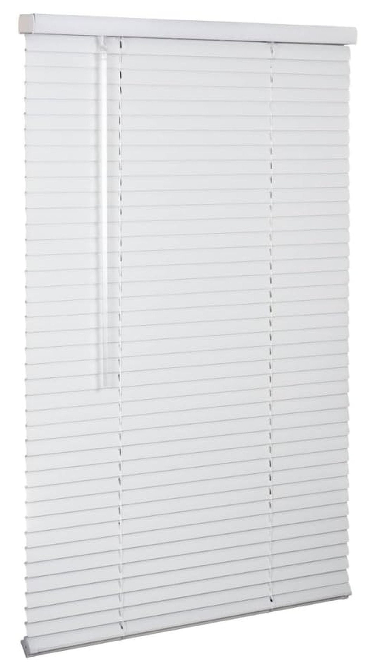 Cordless 1" Aluminum Mini Blind 35" Wide x 64" Long, White, Room Darkening Metal Indoor Window Blinds for Home and Office 35"W x 64"H