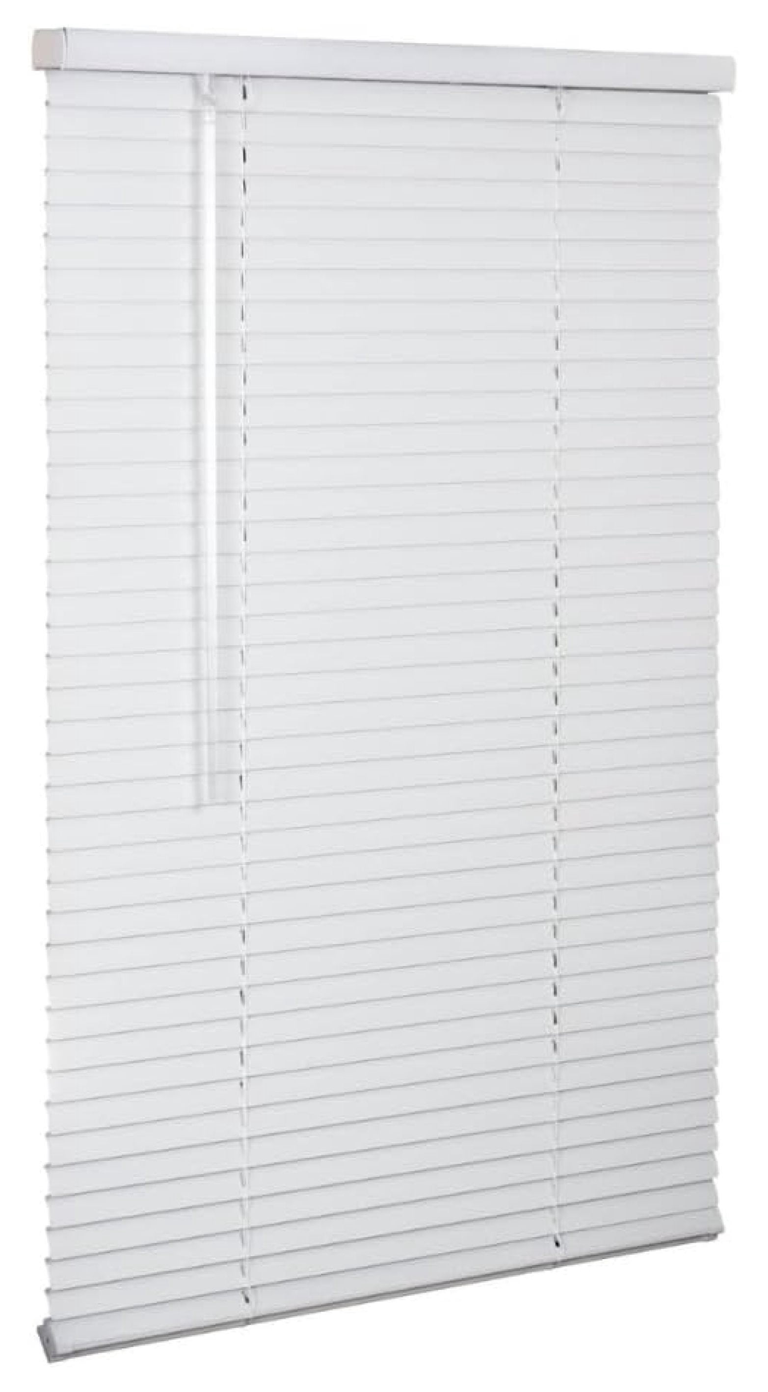 Cordless 1" Aluminum Mini Blind 63" Wide x 60" Long, White, Room Darkening Metal Indoor Window Blinds for Home and Office