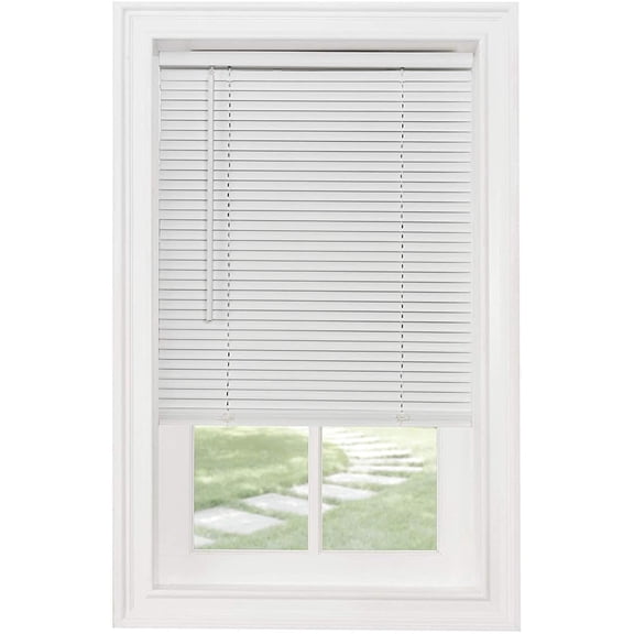 Cordless 1" Light Filtering Mini Blind, 28" Wide x 72" Long, White