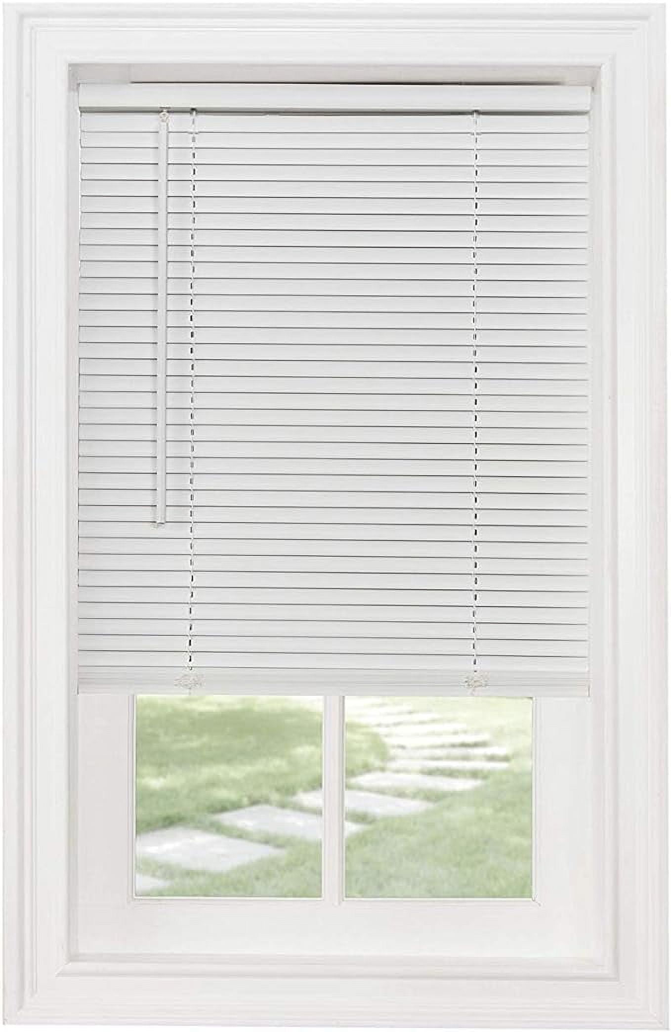 Cordless 1" Light Filtering Mini Blind, 38" Wide x 64" Long, White