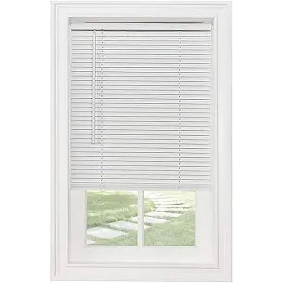 Cordless 1" Light Filtering Mini Blind, 52" Wide x 64" Long, White